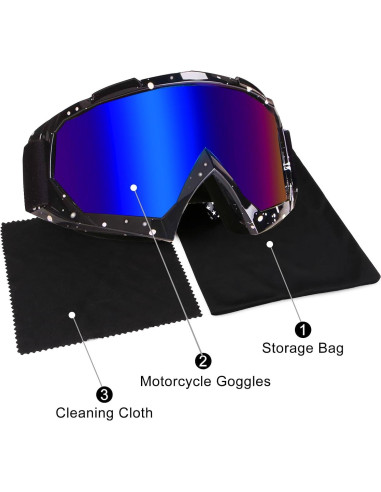 Gafas de Motocross ZukMi Unisex Adulto Lente Anti Rayones