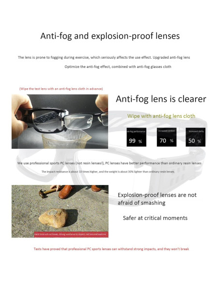 Gafas Deportivas SooGree con Lentes Reemplazables y Ajustables