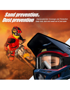 Gafas de Motocross MAMBAOUT Marco Negro Lente Transparente 2