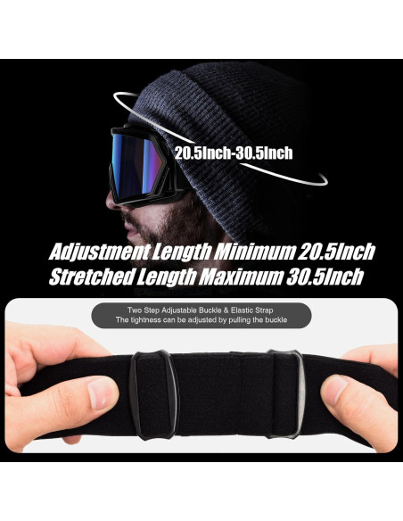 Gafas de Motocross MAMBAOUT Marco Negro Lente Transparente