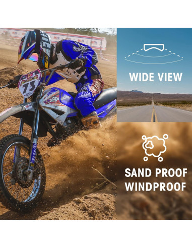 Gafas de Motocross MAMBAOUT Paquete de 2 UV Protección