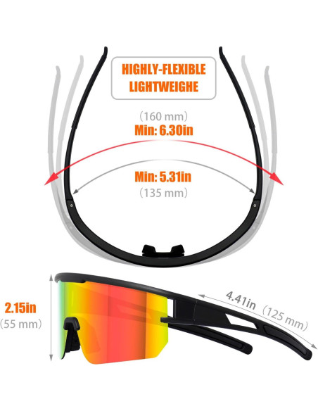 Gafas de ciclismo VEWOE modelo Ve-JH156 UV400 polarizadas