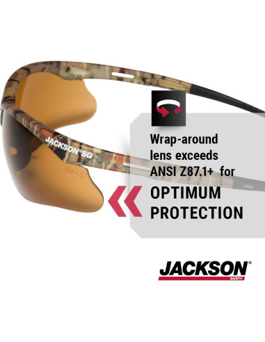Gafas de Seguridad Jackson SG - Protección Ocular - Paquete 12