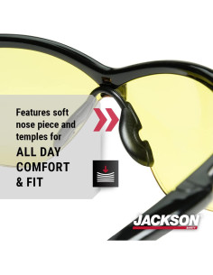 Gafas de seguridad Jackson SG - Protección ocular ámbar 2