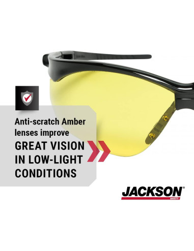 Gafas de seguridad Jackson SG - Protección ocular ámbar