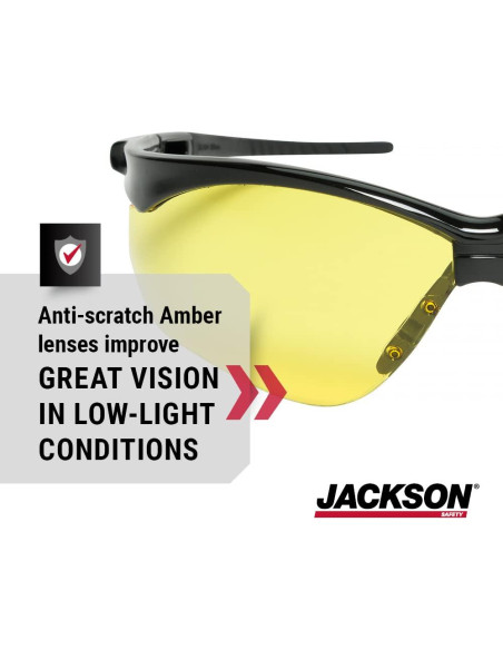 Gafas de seguridad Jackson SG - Protección ocular ámbar