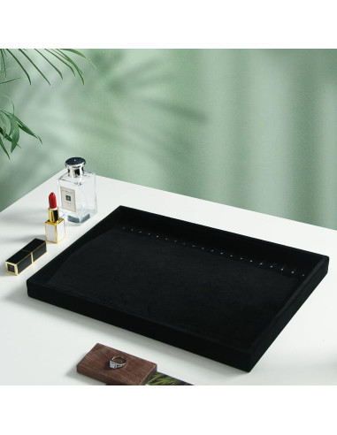 Conjunto 2 Soportes de Collar Coward Terciopelo Negro