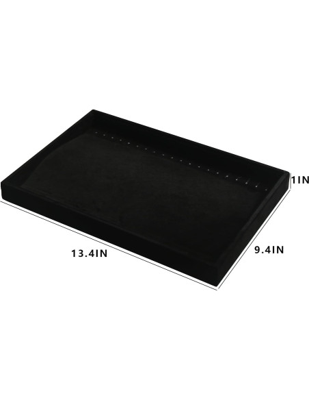 Conjunto 2 Soportes de Collar Coward Terciopelo Negro