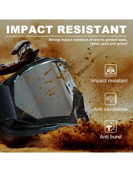 Gafas de Motocross ZukMi Marco Negro Lente Plateada