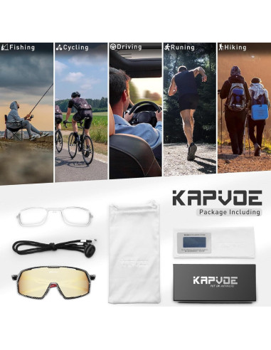 Gafas de Ciclismo KAPVOE K160 Polarizadas UV400 Unisex