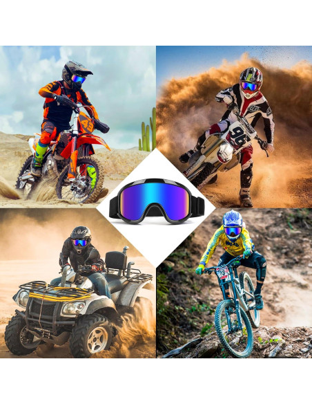 Gafas de Motocross UV400 - Marca Desconocida - Azul