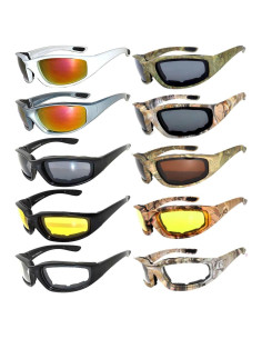 Gafas de sol deportivas UV400 para motocicleta - Paquete 10
