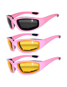 Juego de 3 gafas de sol para motocicleta UV400 - Unisex