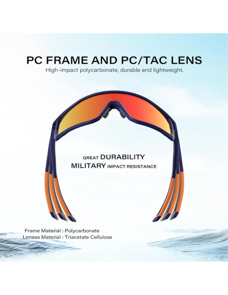 Gafas de sol deportivas WGKVP 5051 UV400 polarizadas