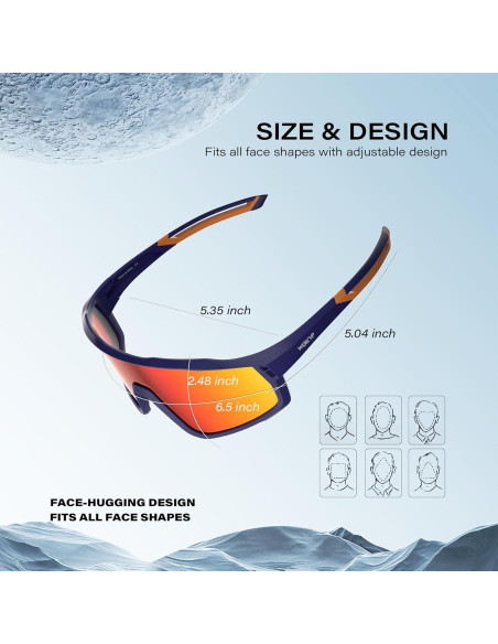 Gafas de sol deportivas WGKVP 5051 UV400 polarizadas