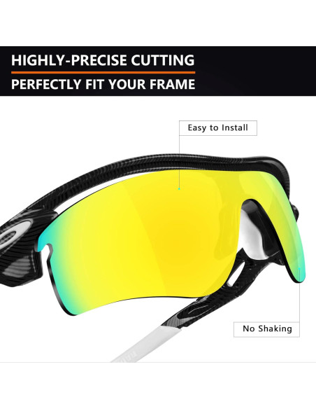 Lentes de Reemplazo Polarizados Alphax para Oakley RadarLock