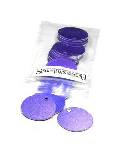 20 Monedas Planas de Aluminio Anodizado Morado 25mm para Estampado