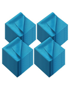 Paño de Limpieza de Gafas Sumind 100 Pcs Microfibra Azul