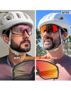 Gafas de Ciclismo Fotoquímicas KAPVOE UV400 para Adultos 2