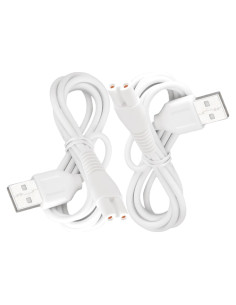 Cable de Carga USB Reemplazo Pritech BCM-1138 - 2 Pcs Blanco