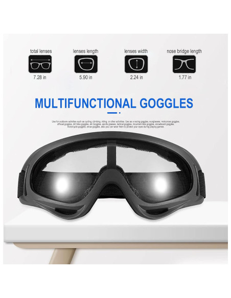 Set de 10 Accesorios para Motocicleta Immoono - Gafas y Mascarillas