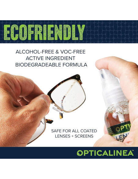 Limpiador de Lentes ECOFRIENDLY Opticalinea 3 Paquete 177 ml