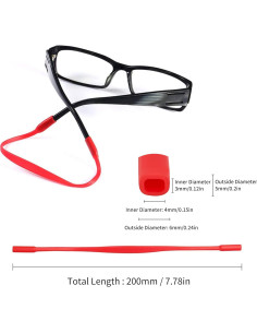 12 Correas de Gafas de Silicona para Niños y Adultos 2