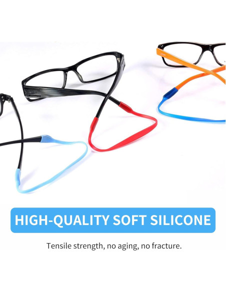 12 Correas de Gafas de Silicona para Niños y Adultos