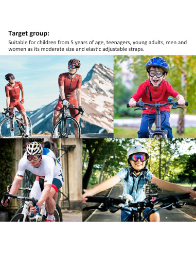 Gafas de Motocross 4-FQ UV400 Antiempañante Paquete de 3