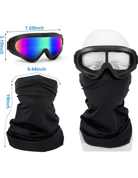 Gafas de Motocross 4-FQ UV400 Antiempañante Paquete de 3