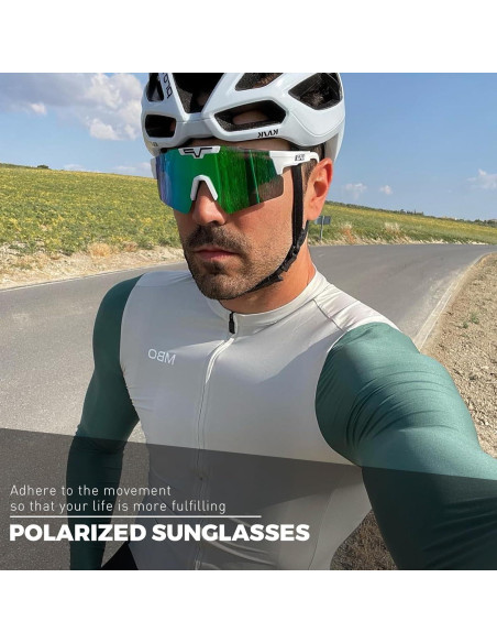 Gafas de Ciclismo KAPVOE UV400 Polarizadas Ajustables