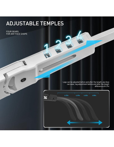 Gafas de Ciclismo KAPVOE UV400 Polarizadas Ajustables