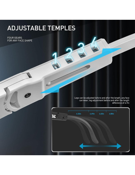 Gafas de Ciclismo KAPVOE UV400 Polarizadas Ajustables