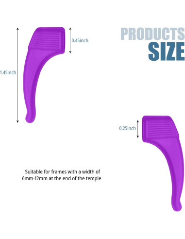 5 Pares Sujetadores Gafas Silicona Antideslizante Sima-2