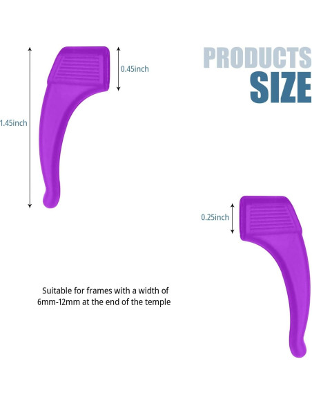 5 Pares Sujetadores Gafas Silicona Antideslizante Sima-2