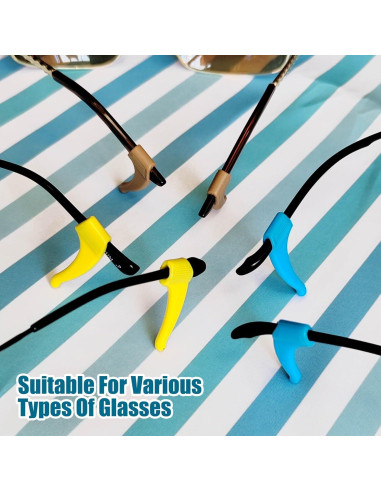 5 Pares Sujetadores Gafas Silicona Antideslizante Sima-2