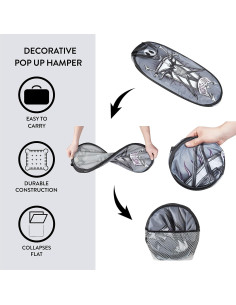 Cesta de Lavandería Plegable Idea Nuova 60L Pesadilla 2
