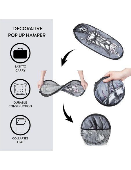 Cesta de Lavandería Plegable Idea Nuova 60L Pesadilla