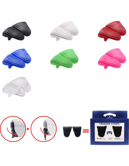 Extensores de Gatillo PS5 Suopair Rojo - Mejora Ergonomía