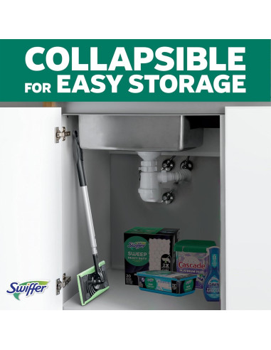 Swiffer Deluxe Kit 2-en-1 para Barrer y Trapear Pisos