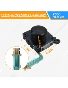Joystick Analógico Reemplazo GRABOTE para PS Vita 2000 Negro 2