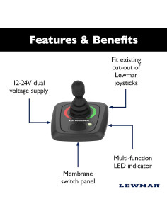 Controlador de Joystick Lewmar Simple para Thruster 12-24V 2