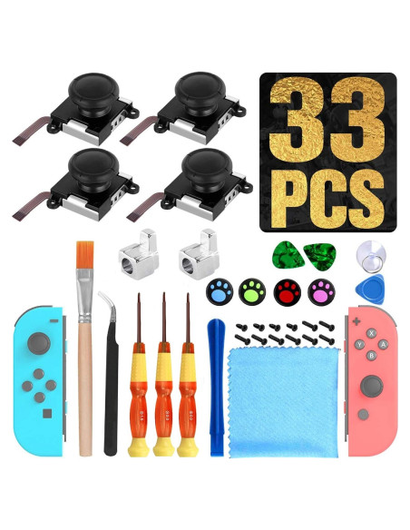 Reemplazo Joystick Joycon MYPIN 33 PCS para Nintendo Switch