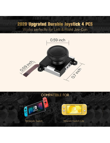 Reemplazo Joystick Joycon MYPIN 33 PCS para Nintendo Switch