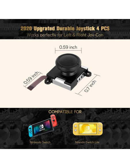Reemplazo Joystick Joycon MYPIN 33 PCS para Nintendo Switch