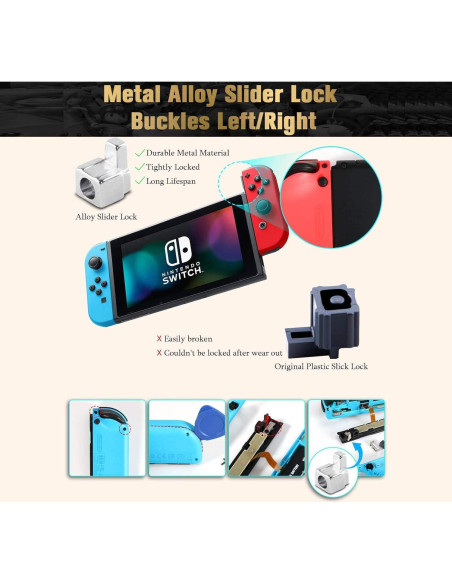 Reemplazo Joystick Joycon MYPIN 33 PCS para Nintendo Switch