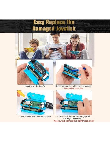 Reemplazo Joystick Joycon MYPIN 33 PCS para Nintendo Switch