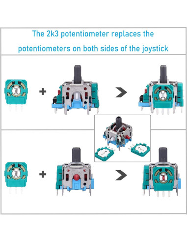 20 Potenciómetros 2K3 Ohm para Controlador PS5 Ikpek