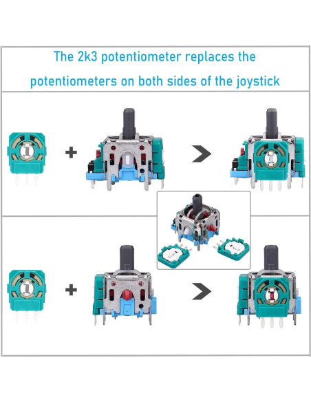 20 Potenciómetros 2K3 Ohm para Controlador PS5 Ikpek