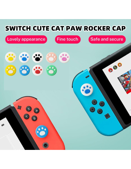 18 Tapas de Joystick Silicona Yeconire para Nintendo Switch